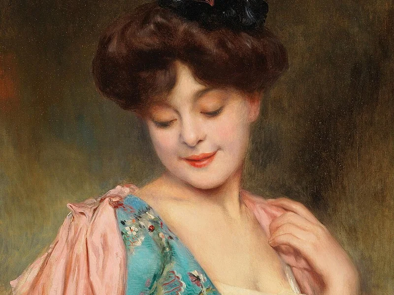 1833-Antoine Vollon - Una donna civettuola